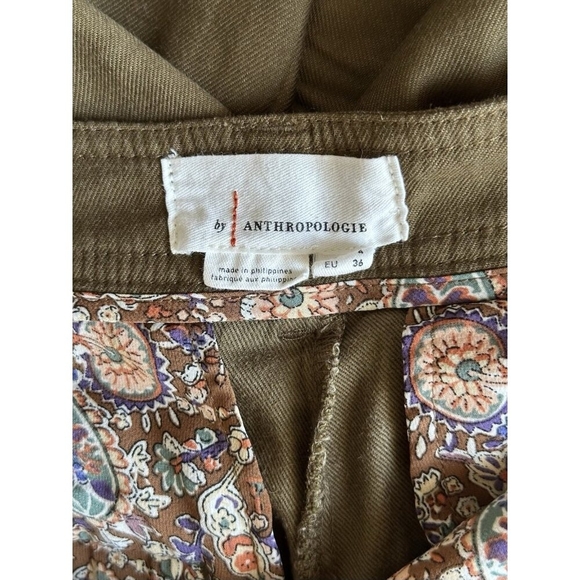 Anthropologie Brown Wide Leg Palazzo Pants Boho Viscose Blend Pants  Size 4 - Picture 5 of 5